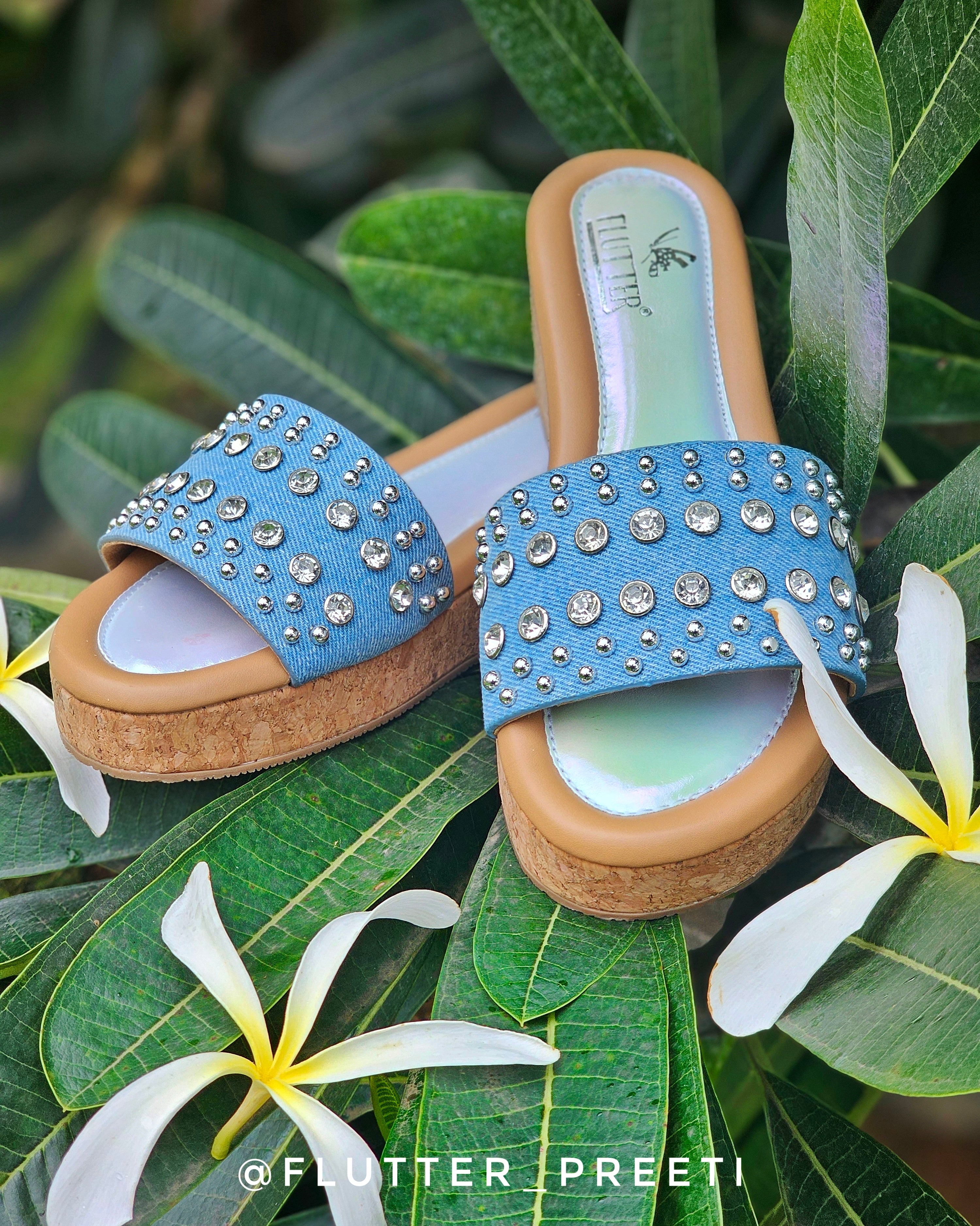 Bombae Denim Heels