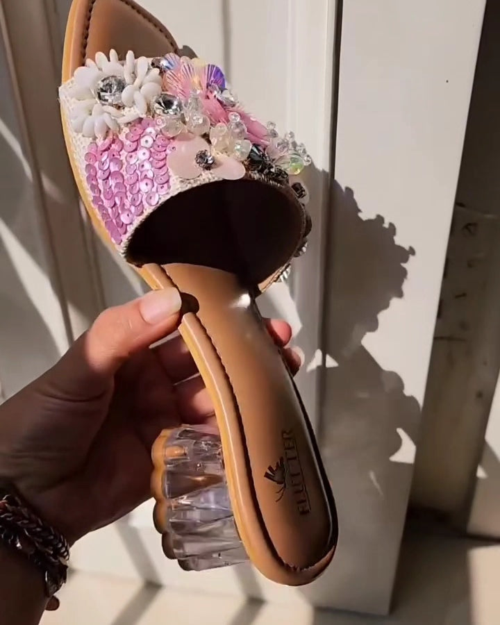 Floral suncatcher Glass Heels