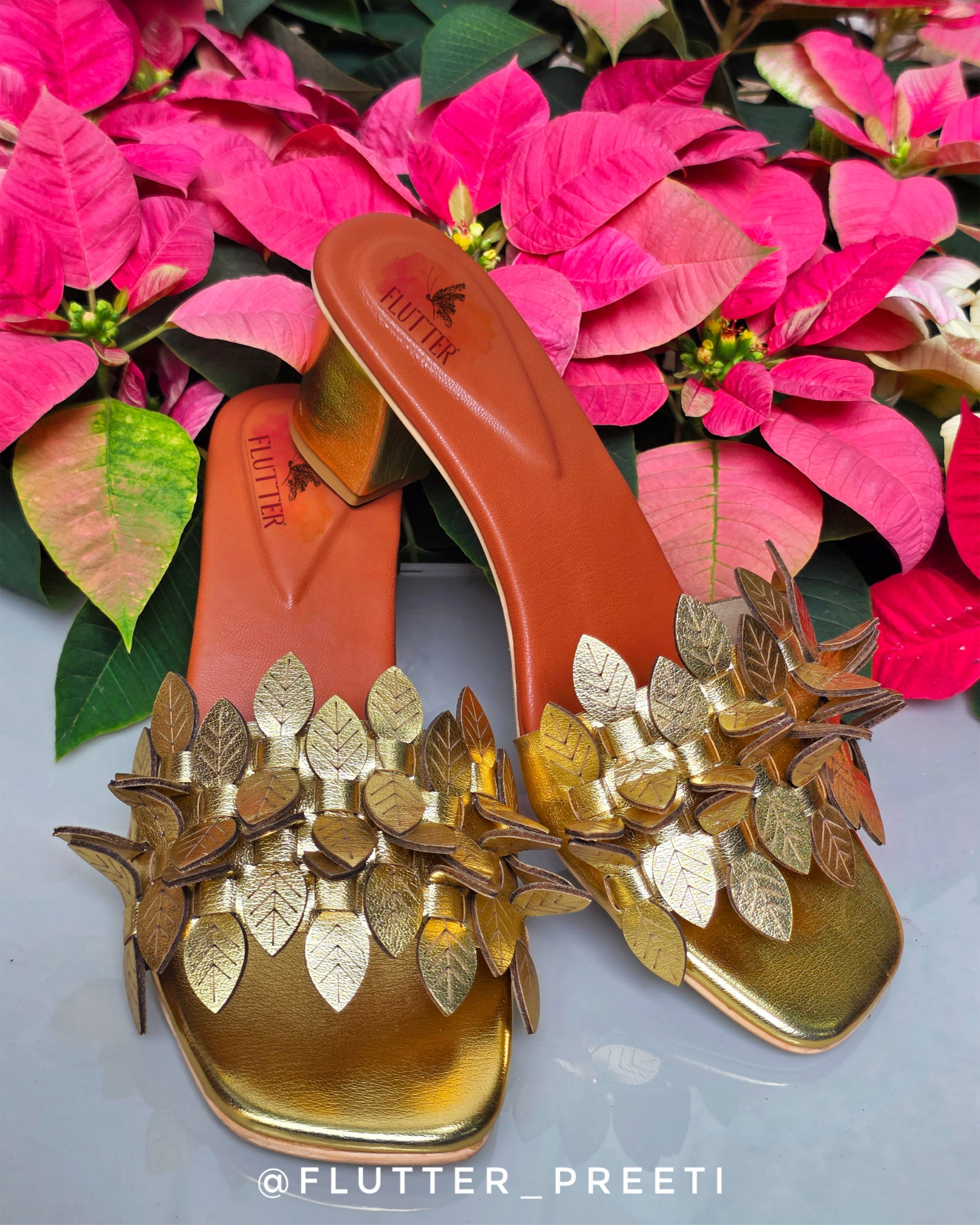 Gold meadow heels